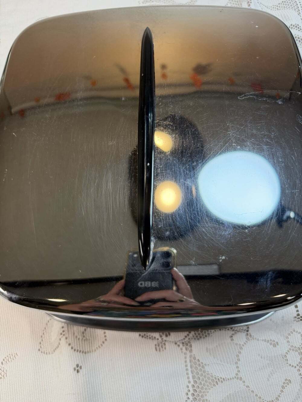 Vtg MCM Lincoln Beautyware Chrome Stainless Steel Cake Carrying Case Handle Rare - Picture 14 of 16